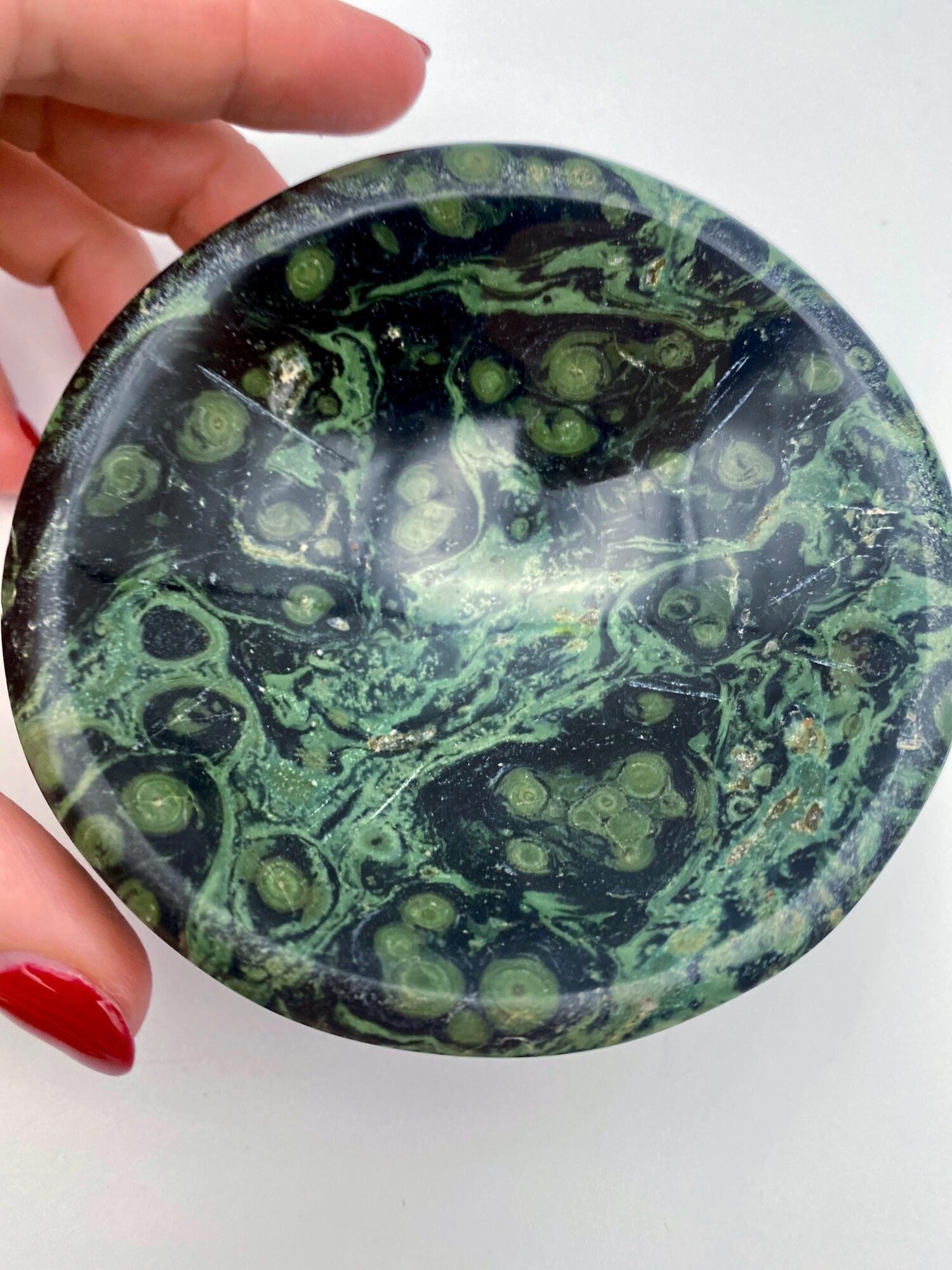 Hand-polished kambaba jasper bowl by LIÉNA CRYSTALS